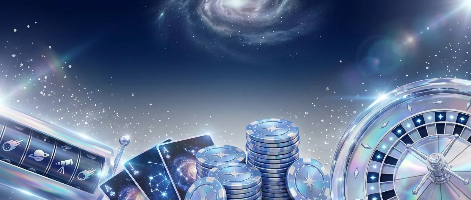 NV Casino banner s prémiovým designem a modrým pozadím